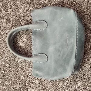 Portland Leather Aqua Raindrop Small Tote